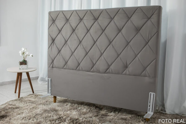 Cabeceira Casal Paris Sued Cinza Larg. 1.40m